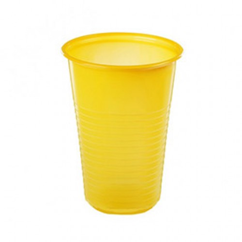 Стакан 200 мл. цена за 100 шт. Желтый ПП,СТП (арт. 100025)