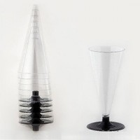 Фужер 180мл/6 шт. Конусный прозрачный, черная ножка (Шампанское, Вино) (арт. 100056) Фужер 180мл/6 шт. Конусный прозрачный, черная ножка (Шампанское, Вино) (арт. 100056)
