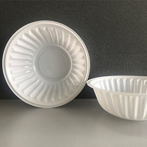 Тарелка креманка Ромашка 100 шт. ,ПП,СТП,Белая (арт. 100081)