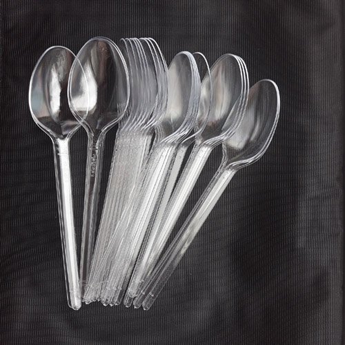 Ложка столовая 16 см/100 шт., прозрачная, кристалл (арт. 100110)