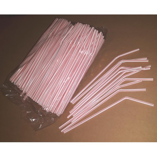 Трубочки для коктейля с гофрой d=5 мм L=240 мм, неоновые ПП 250 шт/упак (арт. 100130)