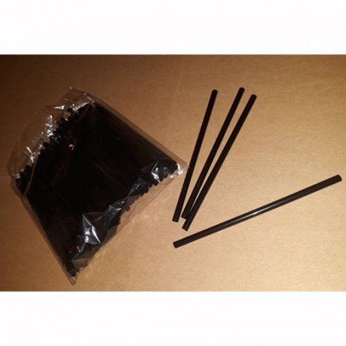 Трубочка черная короткая с гофрой/100 шт. Мартини (арт. 100133)