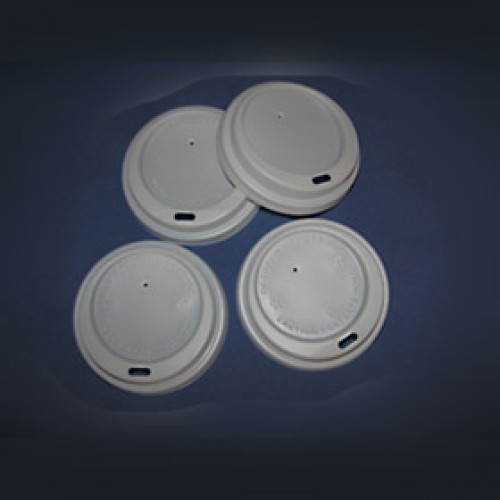 Крышка для стакана 250 мл./50 шт. Пэт, белая диаметр 80 мм. (арт. 100178а)