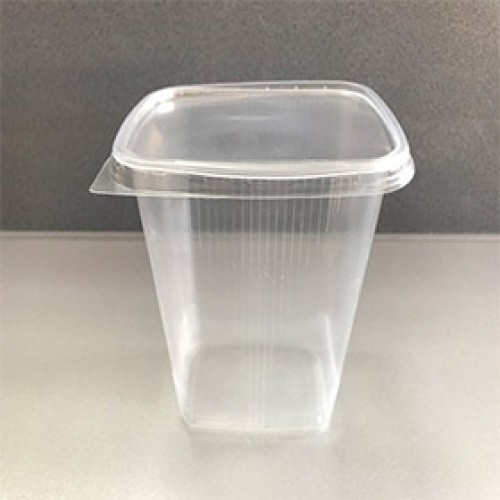 500 мл./100 шт. 108 Контейнер прямоугольный малый с крышкой! В мм. (108*82 глуб. 100) (арт. 100233)