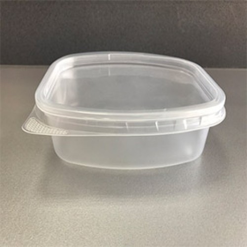 350 мл./100 шт. 108 Контейнер прямоугольный малыйс с крышкой! В мм. (108*82 глуб. 70) (арт. 100230)