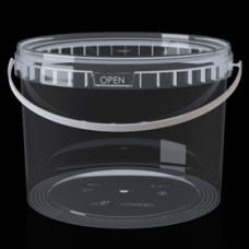 Ведро круглое 3250 мл./10 шт. прозрачное с крышкой для пищевых продуктов (арт. 100358)