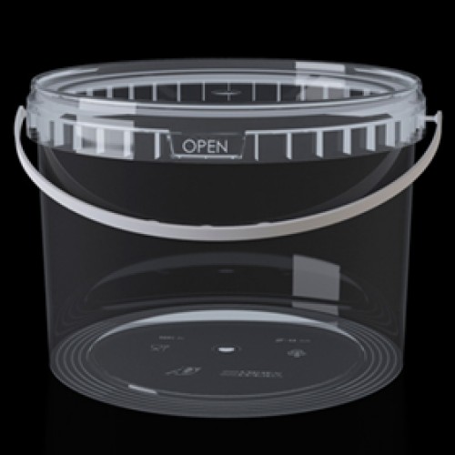 Ведро круглое 3250 мл./10 шт. прозрачное с крышкой для пищевых продуктов (арт. 100358)