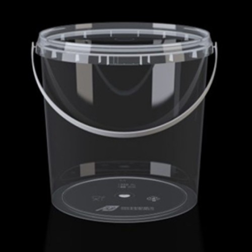 Ведро круглое 1000 мл./325 шт. прозрачное с крышкой (пищ. прод. Мед и т.п.) (арт. 100352ab)