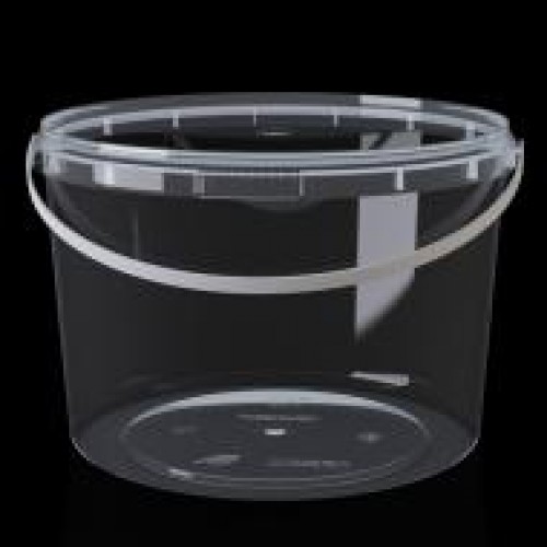 Ведро круглое 2000 мл./10 шт. белое с крышкой для пищевых продуктов (арт. 100357)