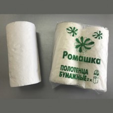 Бумажное полотенце в рулонах 2 рул в упак. Белые плотные - 1 упак. (арт. 100534)