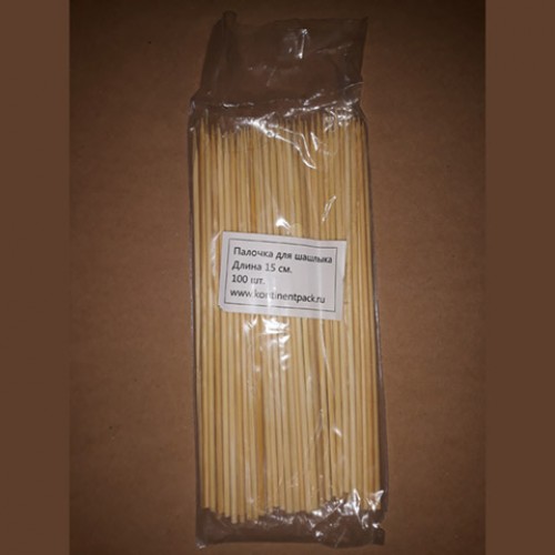 Палочки для шашлыка деревянные (15 см.) 100 шт. (арт. 100589)