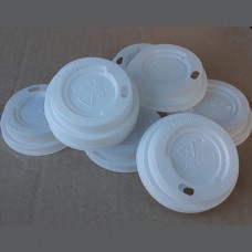 Крышка для стакана 175 мл. Пэт, 50 шт. белая, диаметр 75 мм. (арт. 100177)