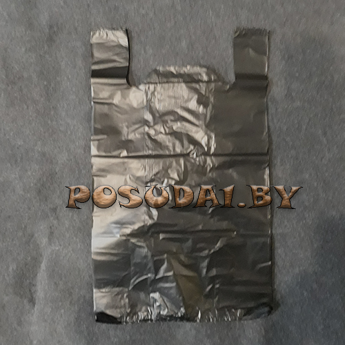 Пакет майка в см. 45+20*75 30 мкр., цвет черный (45 шт. в уп.) Р (арт. 100450а)