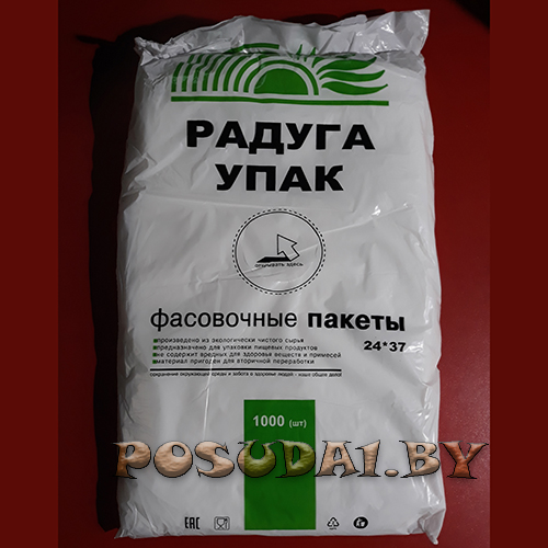 Пакет 24*37 фасовочный в пластах, 1000 шт. упаковка, 9 мкр. (арт. 100459)