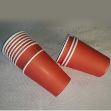 Стакан картон, бумажный 250 мл. цена за 100 шт. красный (арт. 100165)