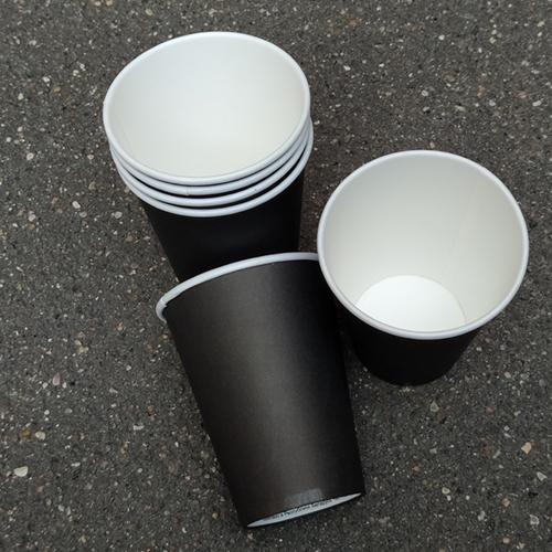 Стакан картон 350 мл./100 шт. черный (арт. 100166а)