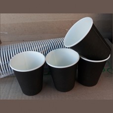 Стакан картон, бумажный, 175 мл. цена за 50 шт. черный. (арт. 100156)