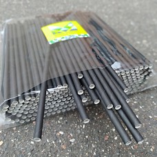 Трубочки бумажные широкие черные 250 шт/упаковка (арт. 100129a)